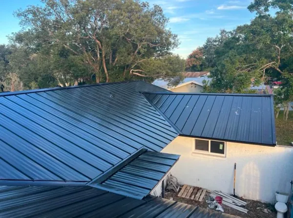 Standing seam metal roof installed by Icon Roofing Group