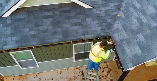 cleaning out gutters